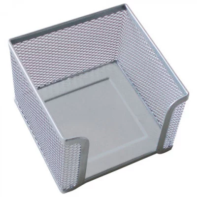 Подставка для бумажного блока BRAUBERG "Germanium", металлическая, 78х105х105мм, серебр, 231945