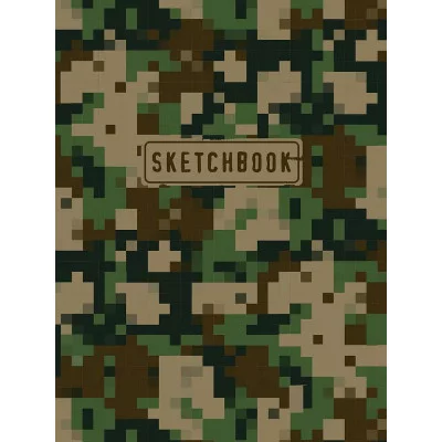 СКЕТЧБУК А5. ХАКИ (выб.лак, зеленая резинка) 467-0-159-10066-9