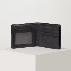 Портмоне муж Семен 11*3*9, 2 отд, д/карт, д/монет, с расширением, черный
