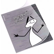 Тетрадь общая ученическая с пластиковой обложкой на скобе ErichKrause Чубрик, Русский язык, 48 листов, линейка 59468