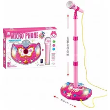 Микрофон на бат.(свет) на регулируемой стойке в коробке 8803