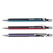 Карандаш мех. 0,5мм. "Darvish" корпус трехгранный черный с цветными вставками с ластиком DV-4340