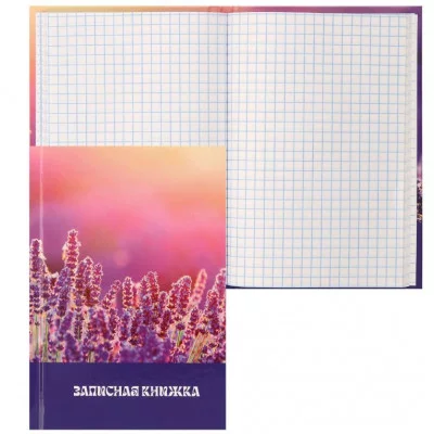Книжка записная А6 105*148 48л клетка склейка тв обл 7Бц KLERK Лаванда 241106