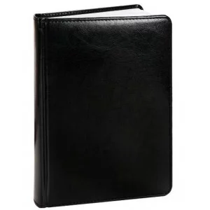 ЕЖЕДНЕВНИК А5, 160л. недатир. TOUCH SKIN - DEEP BLACK (160-3186) кожзам (черный) 160-3186