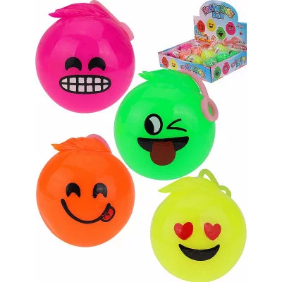 Мяч световой с веревкой "Смайлик", 1 шт. ( Арт. ИК-2974)