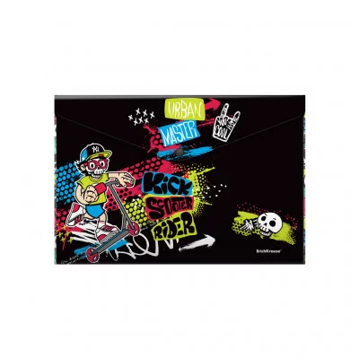 Папка-конверт на кнопке пластиковая ErichKrause® Scooter Master, A4 55182