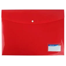 Папка-конверт на кнопке А3 200мкм красная DV-371A3-RD
