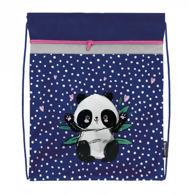 Мешок д/обуви Schoolformat PANDASTIC 42х34х0,5 2 отд. фуксия д/девочек 237177