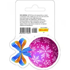 Вырубной элемент-подвеска "Елочный шар" (розовый) 80*80 мм 10-12-0005
