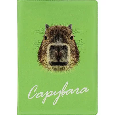 Обложка на паспорт Капибара анфас ПВХ ОП-1297