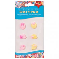 Материалы д/тв. ФИГУРКИ самоклеящиеся Ассорти (клубничка, шляпка, дельфинчик)