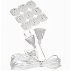 Набор аксесуаров для гирлянд: удлинитель,5 метров + 9 крючков.НУ-8717