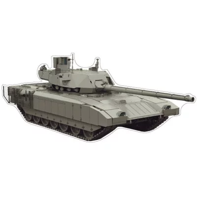 Плакат вырубной А3. Военная техника. Танк Т-14 Армата. Двухсторонний - группа техника 00-00018683 Ф-15705 4630112040555