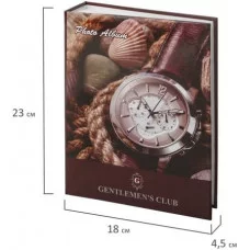 Фотоальбом BRAUBERG на 200 фото 10*15 см, твердая обложка, часы, 390667