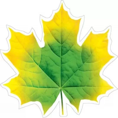 Украшение на скотче "Кленовый лист жёлто-зелёный" Мир поздравлений 079.283