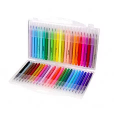 Фломастеры с кисточкой с вентилир. колпачком 48шт. TRAVEL (ФЛ-7650), жёсткий кейс,  ФЛ-7650