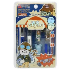 Ручка перьевая DE-11 "Пиши стирай" 2 штуки + 2 сменных картриджа, (син) 0,5мм, цвета ассорти, в блистере GB-5340 329881