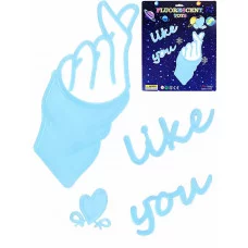 Набор наклеек флюоресцентных. Лайк (4 штуки) в пакете (29х24 см) (Арт. 1900387)