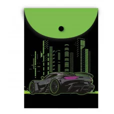 Папка-конверт на кноп А6 (115*165мм) 0,15мм КОКОС City car 251329 непрозрачная с рисунком 251329