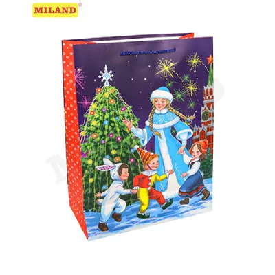 Dream cards Пакет подарочный с матовой ламинацией 22x31x10 см (ML) Весёлый хоровод, 210 г ПКП-8909