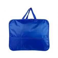 Папка менеджера с карманом  СИНЯЯ (МП-1839) ткань, 360х270мм МП-1839