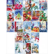 Набор наклеек "Новогодние наклейки "Ретро" (21шт) 89.102