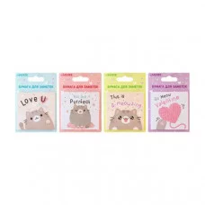 Блок самоклеящийся (стикеры) 75*75 30л Grey kitty ассорти DEVENTE 2010018 581830