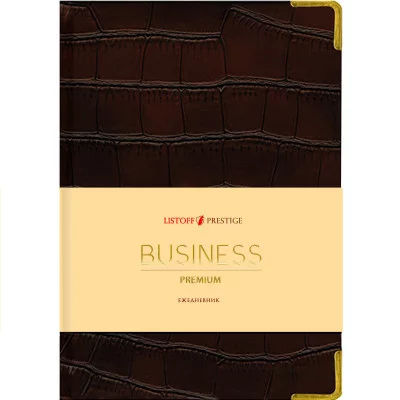 Ежедневник недатированный А5 152л Impact (темно-корич) обложка искусств. кожа , золотой срез мет.уг ЕКП52015203