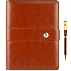 Набор подарочный: Ежедневник на кольцах А5 + ручка (коричневый) DV-6753BN