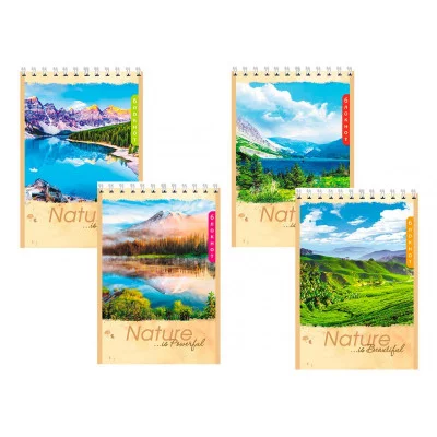 БЛОКНОТ А6 40л.на гребне ПРИРОДА НА РАССВЕТЕ Б40-9518 ассорти