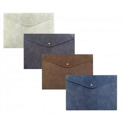 Папка-конверт на кнопке  Alingar, A4, 235х330 мм, 180 мкм, горизонтальная, ассорти  AL11154