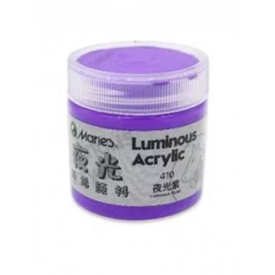 Краска акриловая 50 мл. DJ-372 Люминисцентная "Фиолетовая" в баночке №410 Maries 332992
