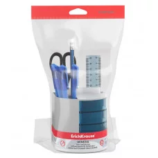 Набор настольный пластиковый ErichKrause Venezia Classic белый с голубыми ящиками 55647