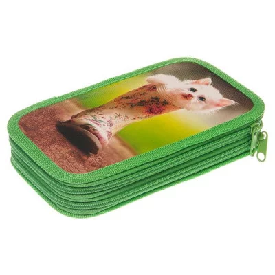 Пенал 2 отделения 190*105 ламин "Котята в сапогах" ПЧЕЛКА ПО-090 065513