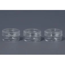 Набор д/хран мелочей 3шт баночки d3*1,5см 3,4мл (5гр) прозрач пакет накл АУ 2303397