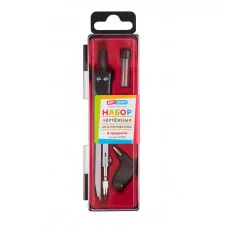 Готовальня ArtSpace, 4 предмета, циркуль 135мм, пластиковый футляр 227865