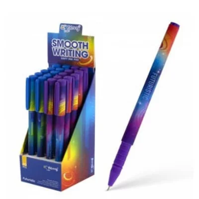 Ручка шариковая Yalong, на масляной основе, "Futuristic", 0,7 мм, синяя, игольчатый наконечник, цветной пластиковый корус, карт. уп. YL232742