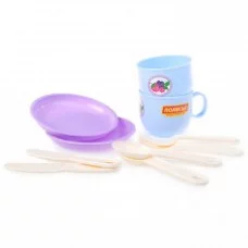Набор детской посуды "Минутка" на 2 персоны (V1) (10 элементов) (в сеточке) 80233