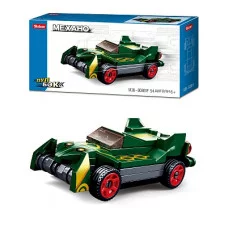 Конструктор пластмассовый Sluban "Пуллбэк: Зелёная гоночная машина" (54 дет., пружин. механизм) (10702070/060421/0092956/1, КИТАЙ) M38-B0801F