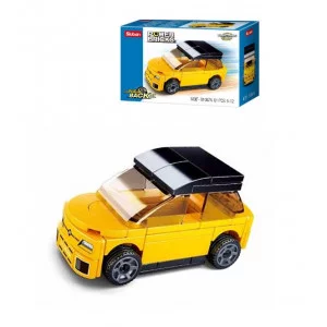 Конструктор пластиковый.SLUBAN.Автомобиль жёлтый 61 дет.,в кор. . M38-B1067A