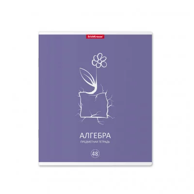 Тетрадь общая ученическая с пластиковой обложкой на скобе ErichKrause Simple Link, АЛГЕБРА, 48 листов, клетка 59494