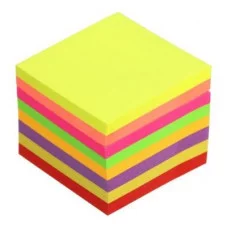 Блок с липким краем 51мм*51мм 400л, 8 цветов флуор 5491825