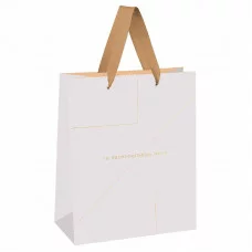 Пакет подарочный 1шт 11*14*6,5см MESHU "Monocolor. White", отд. фольгой, матовая ламинация 354592