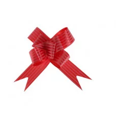 Бант-бабочка с принтом Полоски, 3 см, красный БЛ-6501