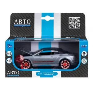 ТМ "Автопанорама" Машинка металлическая  1:32 Bentley Continental Supersports  ISR, серебряный, свет, звук, откр. двери, капот и багажник, инерция в/к 17,5*13,5*9 см JB1251397