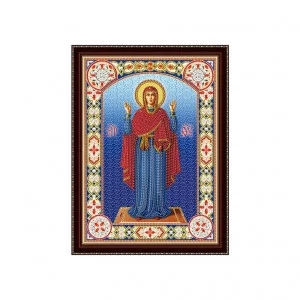 Алмазная мозаика 30х40 см с подр. c част.зап. (блест) Икона Богородицы Нерушимая Стена (Арт. BH11)