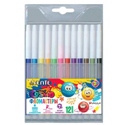 Фломастеры 12цв "Cosmo" смываемые невент колп   DEVENTE 5081309 232132