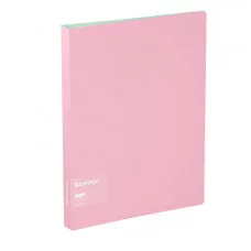 Папка на 4 кольцах Berlingo "Haze" А4, 24мм, 600мкм, D-кольца, с внутр. карманом, розовая, софт-тач 352618