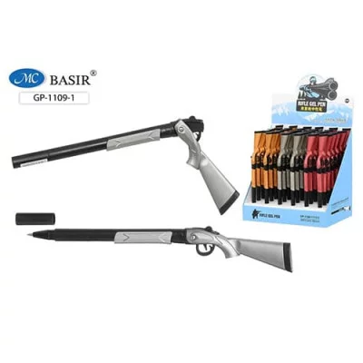 Ручка шариковая РУЖЬЁ цветной корпус ассорти, длина корпуса 19,5 см, цвет чернил-синий 0,38 1109-AAA