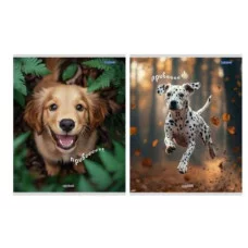 Тетрадь КЛЕТКА 48 л. ПРЕКРАСНЫЕ ЩЕНКИ (48-4165) цвет. мелов. обл. 48-4165